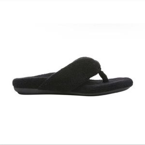 Vionic Womens Lydia Flip Flop Slippers Black Slip Ons Sizes 6.5 & Size 7 New